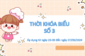 Thời khóa biểu số 3 – Áp dụng từ ngày 23/09 đến ngày 27/09/2024