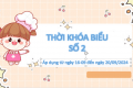 Thời khóa biểu số 2 – Áp dụng từ ngày 16/09 đến ngày 20/09/2024